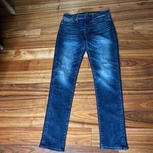 American Eagle Athletic Skinny Airflex Temp Tech Dark Wash Jeans‎